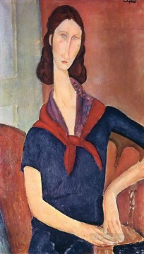 jeanne hebuterne con una bufanda 1919 Amedeo Modigliani Pinturas al óleo